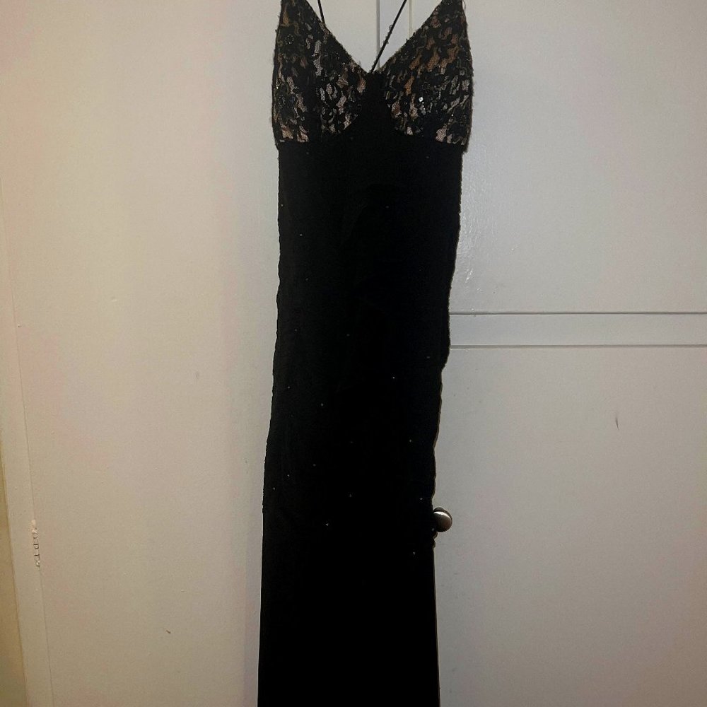 Vintage Black and Gold Dress